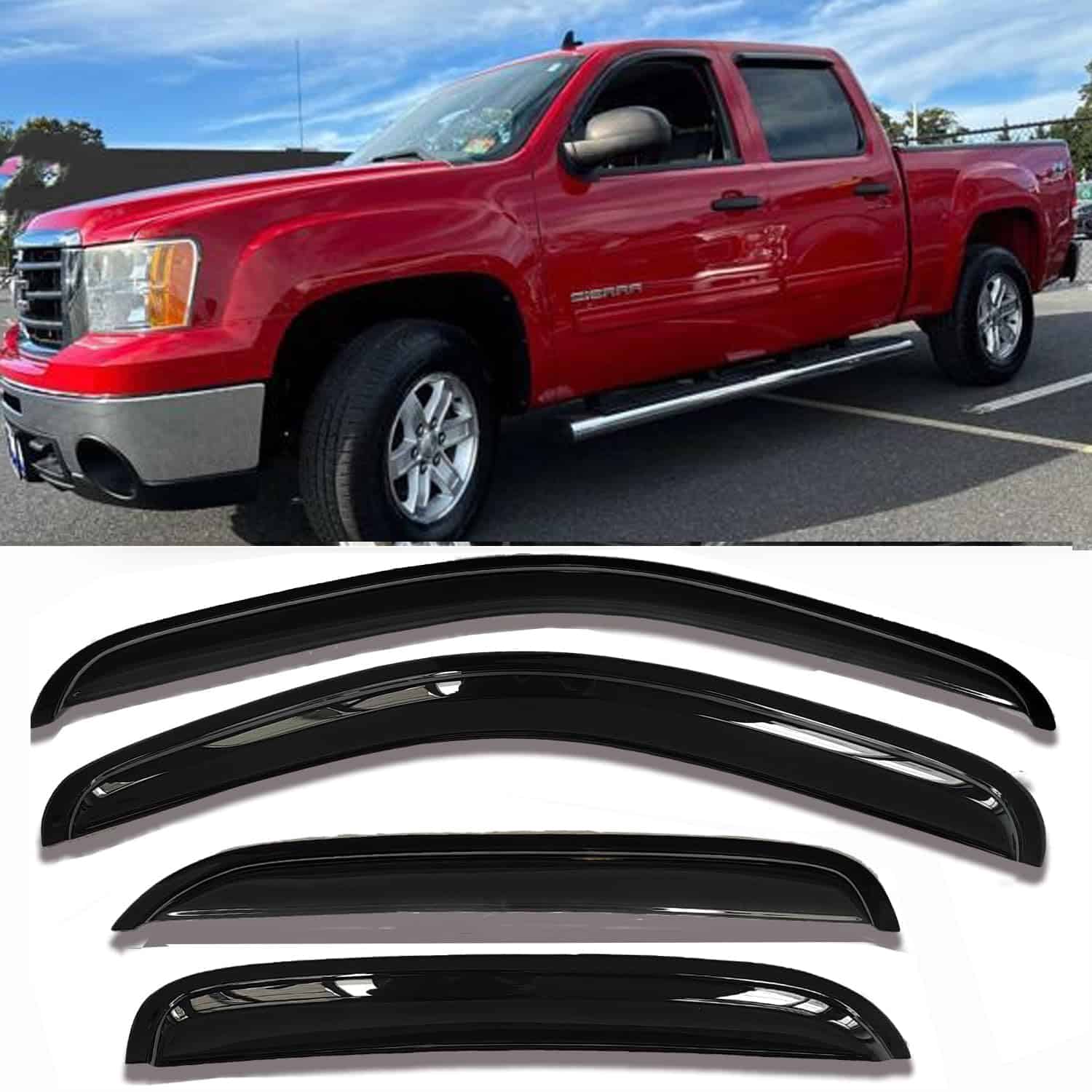 Deflector de visera de ventana para 07-13 Silverado & - Imagen 9