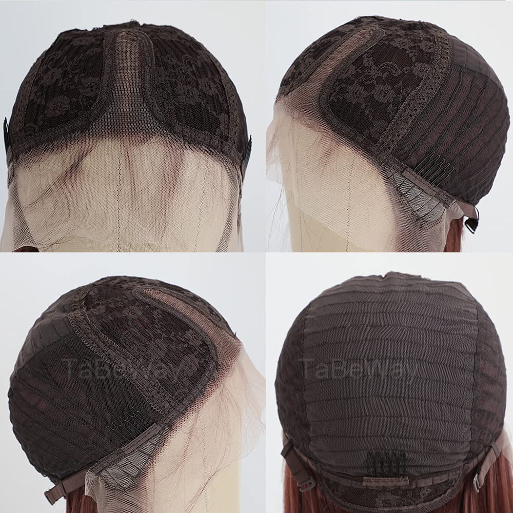 Pelucas Sintéticas de Encaje Frontal Largo Recto Color - Imagen 7