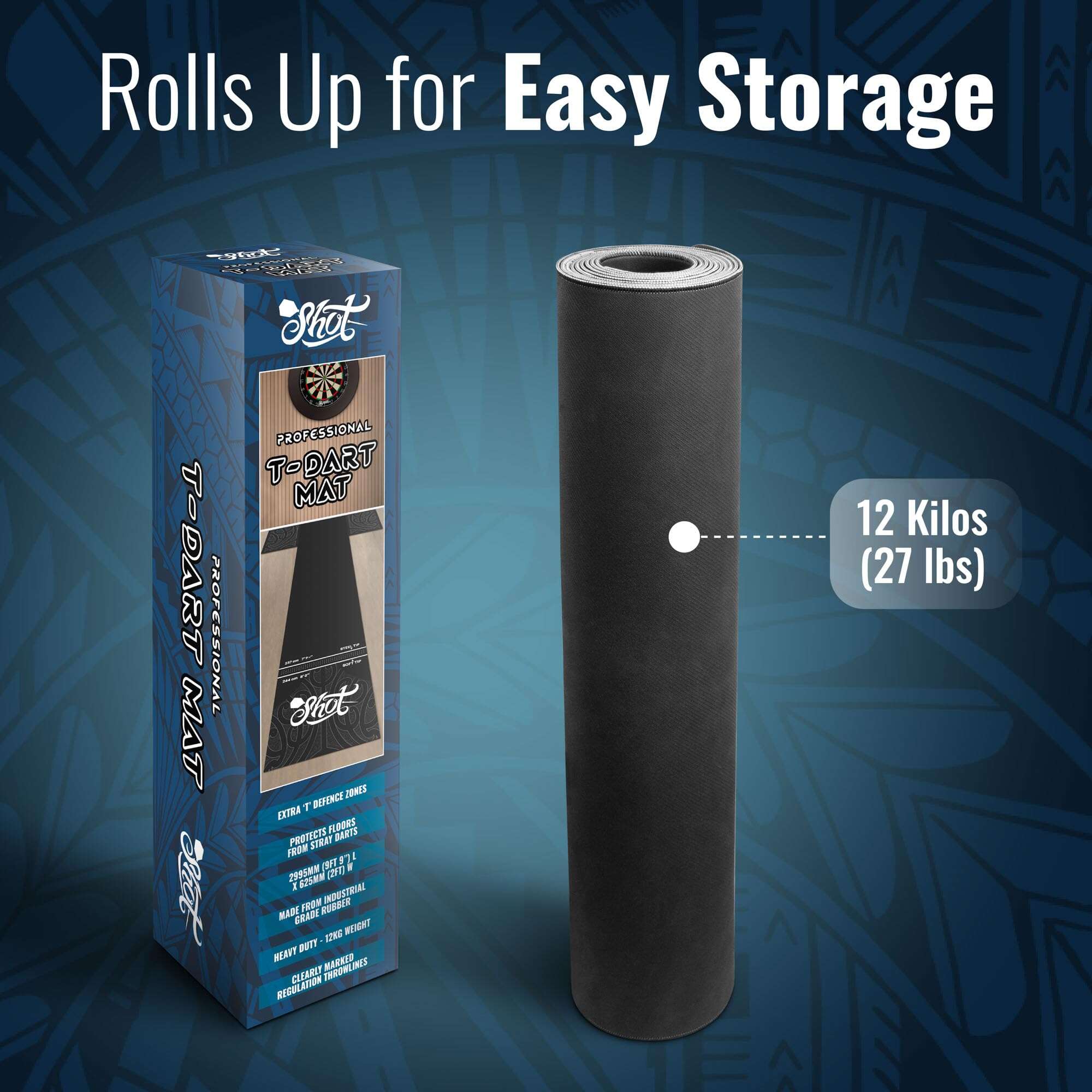 Protector de Piso para Dardos Shot! - Tapete de Goma en - Imagen 7