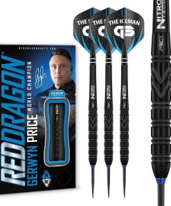 RED DRAGON Gerwyn Price Iceman Black SE 24g - Dardos de