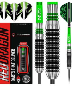 Set de 3 dardos de tungsteno RED DRAGON Titan 2-36g con