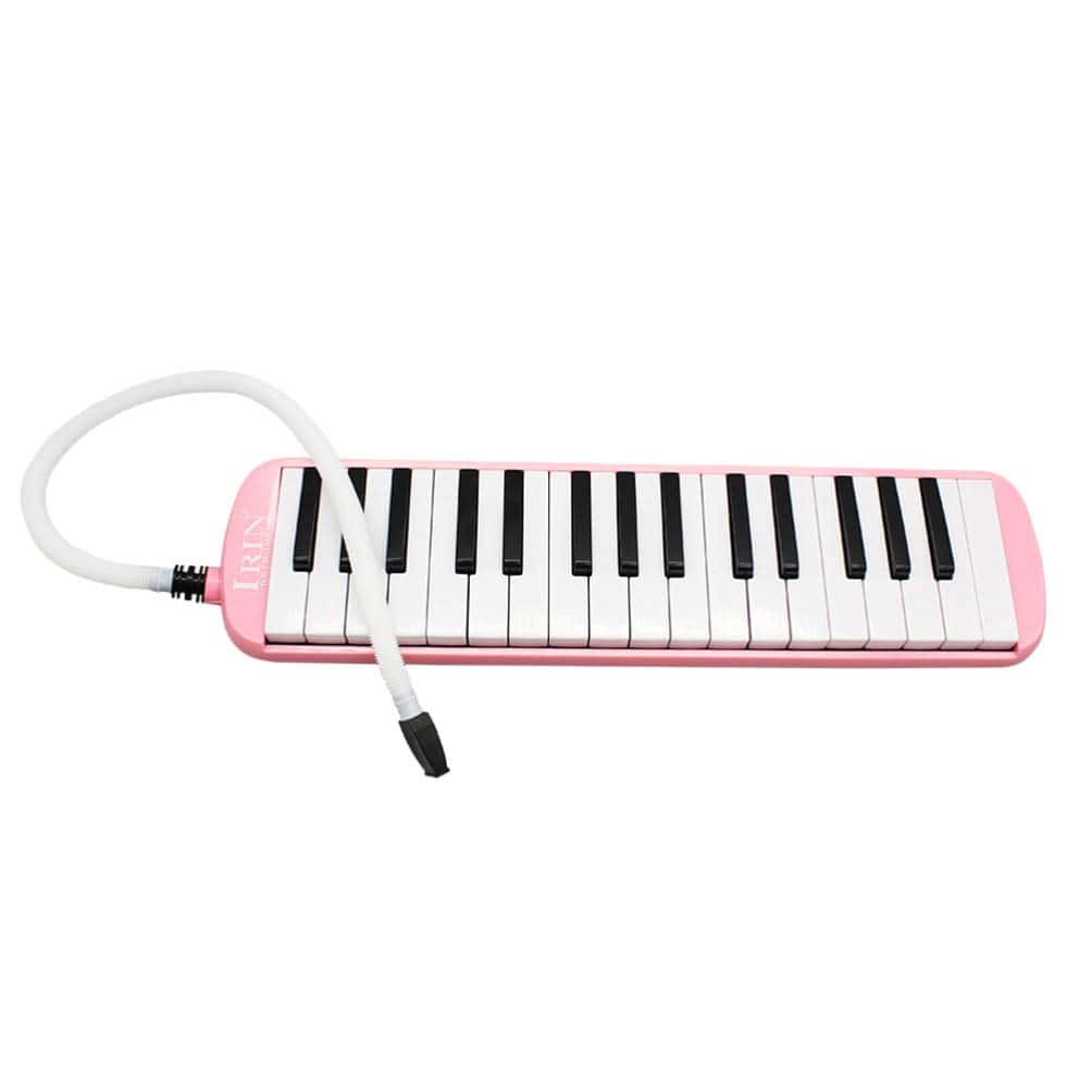 Melódica rosa de 32 teclas para niños principiantes,