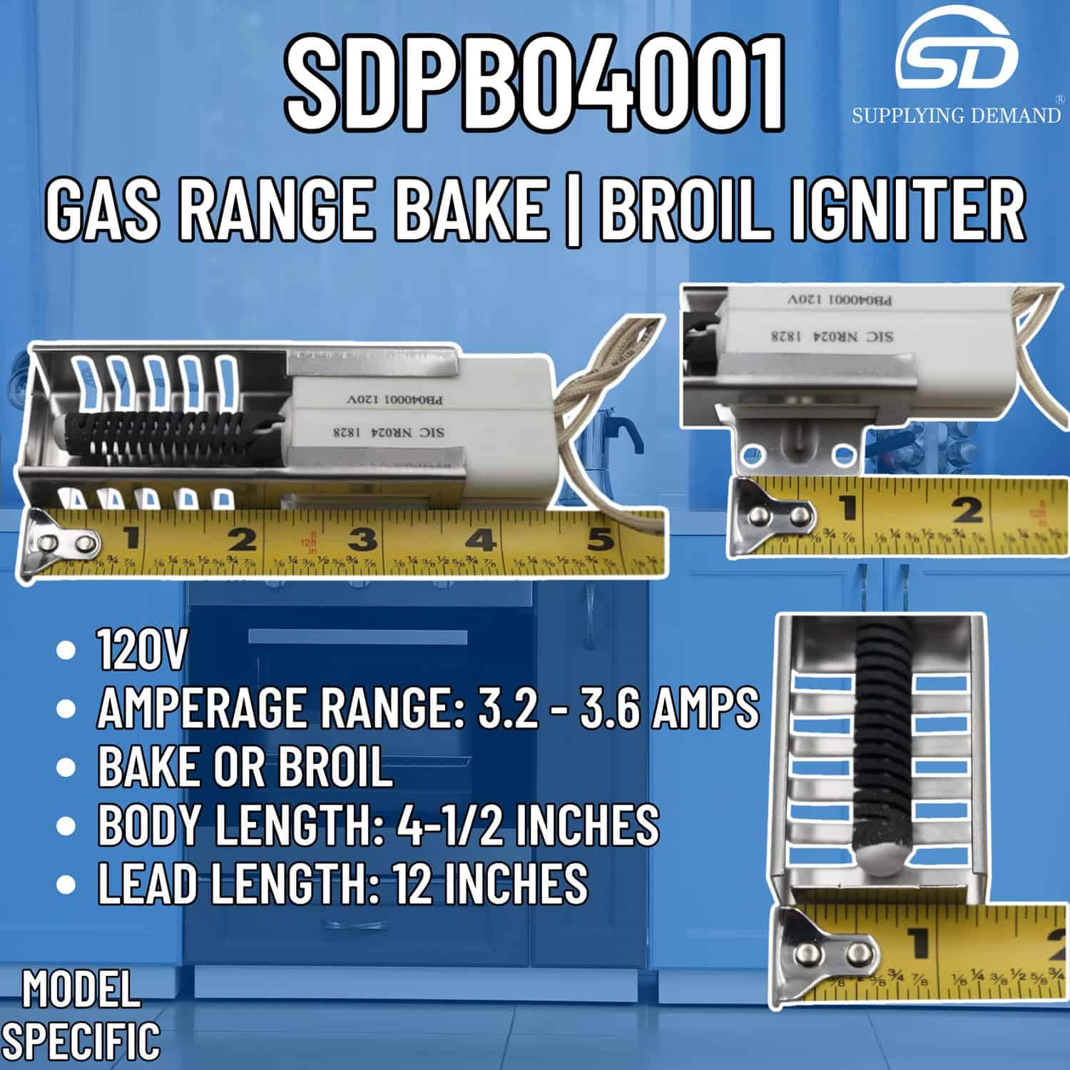 Supplying Demand PB040001 065650-000 Sustituto de Ignitor - Imagen 8