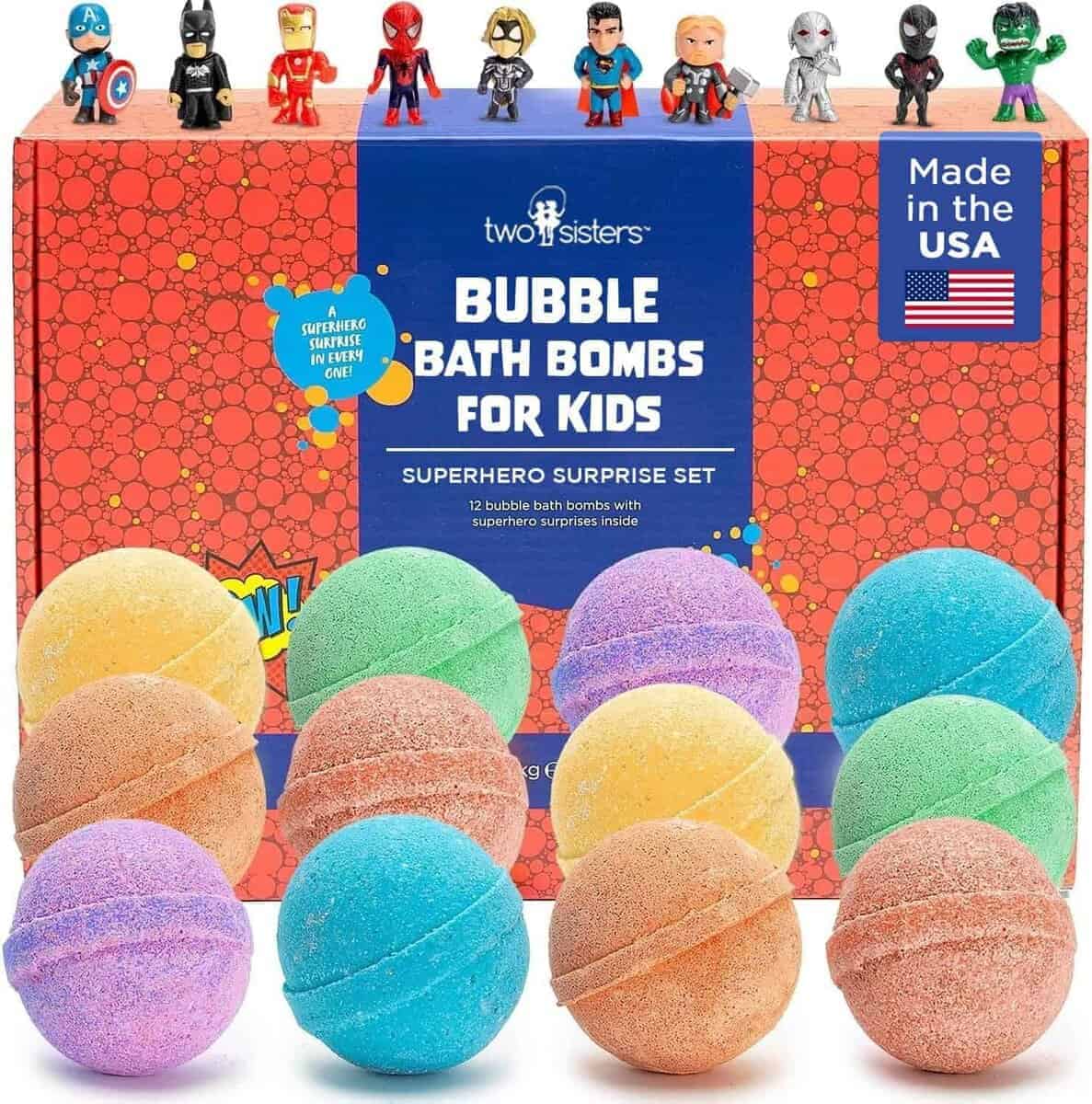 Bombas de Baño de Superhéroes para Niños con Sorpresa de