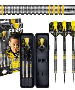 Dardos de Punta de Acero Harrows Dave Chisnall -Negro