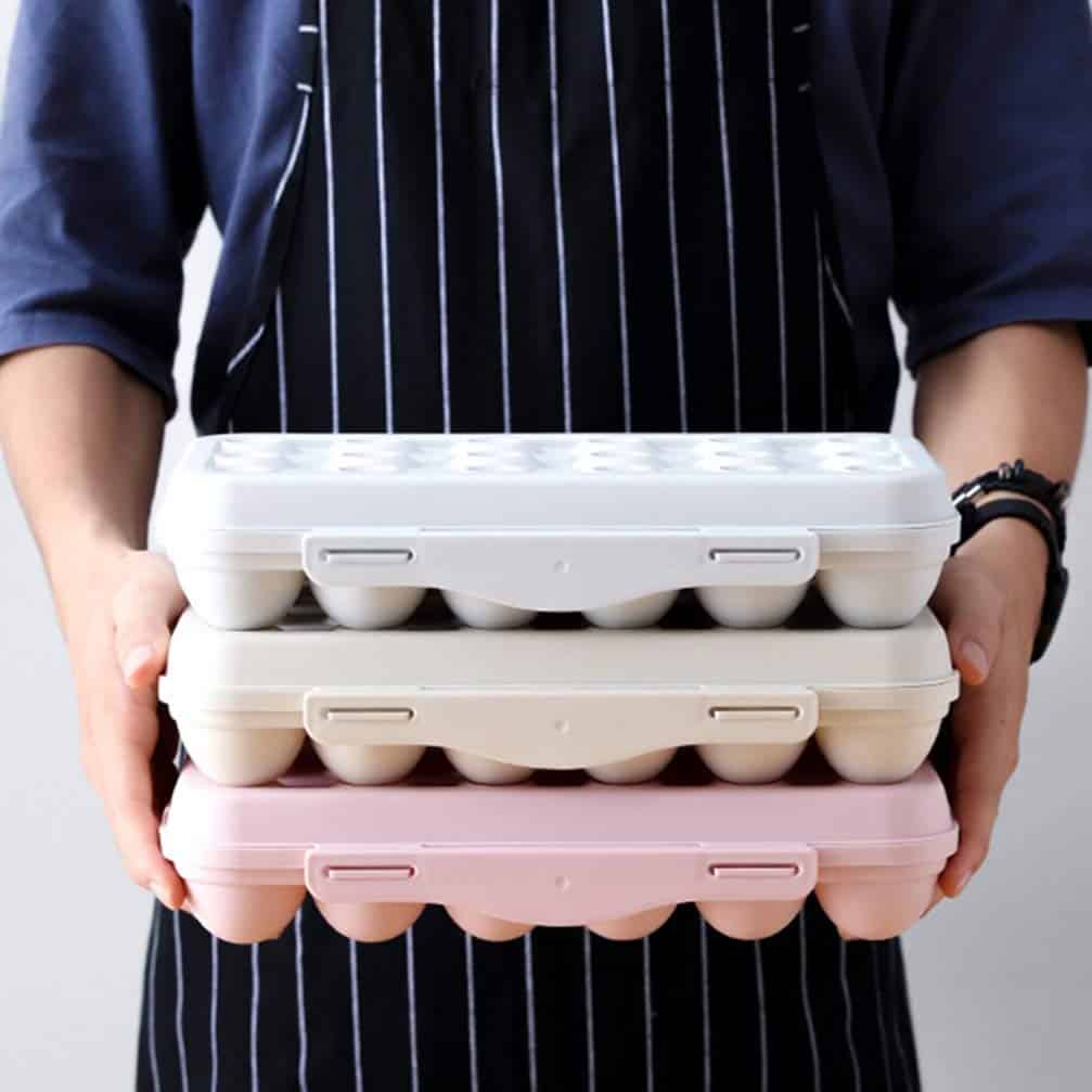 2 Pack Porta Huevos de Plástico para Refrigerador, Porta - Imagen 6