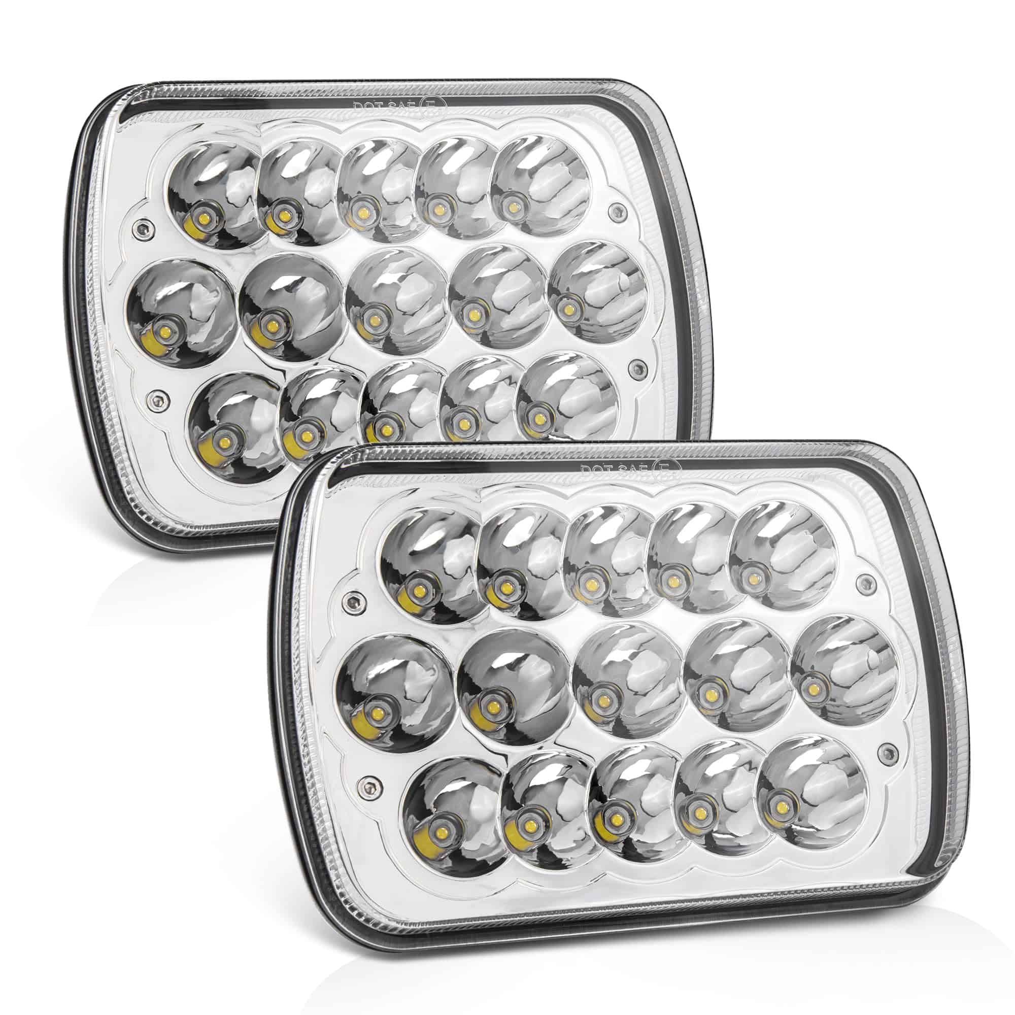 Faros LED Rectangulares MICTUNING 2Pcs 5x7 7x6 Hi-Lo