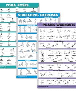 Conjunto de 3 Pósteres - Poses de Yoga + Ejercicios de