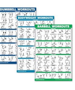 Juego de 3 carteles QuickFit - Entrenamientos con