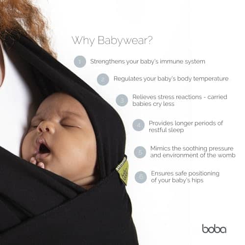 Boba Baby Wrap Carrier - Original Baby Carrier Wrap Sling - Imagen 6