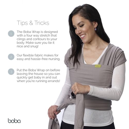 Boba Baby Wrap Carrier - Original Baby Carrier Wrap Sling - Imagen 7