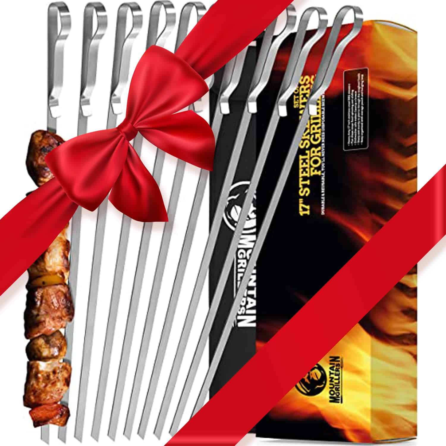 Brochetas de Barbacoa de Acero Inoxidable - 17� -