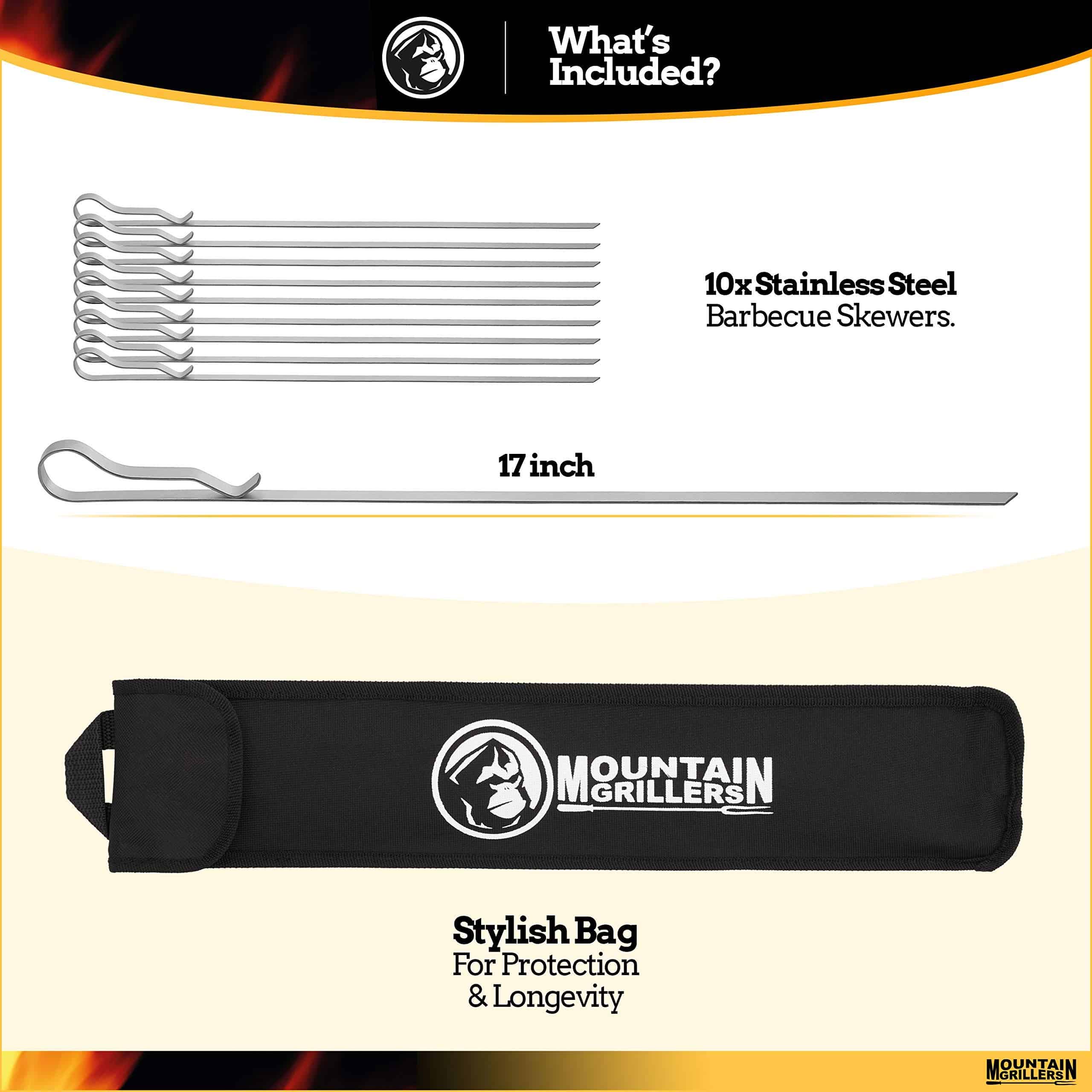 Brochetas de Barbacoa de Acero Inoxidable - 17� - - Imagen 5