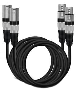 Cable de micrófono XLR GearIT (10 pies, paquete de 2) Macho