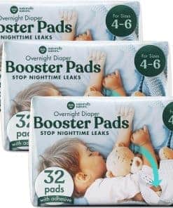 Naturally Nature Overnight Diaper Booster Pads, Detiene las