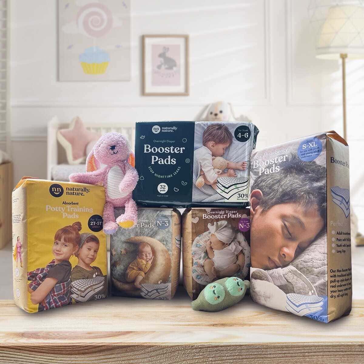 Naturally Nature Overnight Diaper Booster Pads, Detiene las - Imagen 9