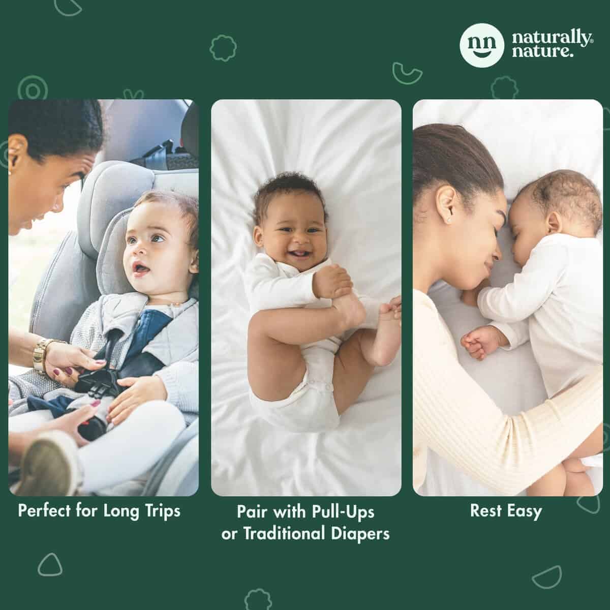 Naturally Nature Overnight Diaper Booster Pads, Detiene las - Imagen 7