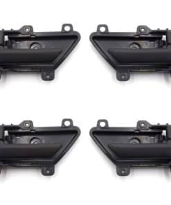 Juego de 4 manijas interiores de puerta texturizadas negras