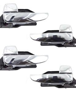 Juego de 4 manijas cromadas para puertas interiores