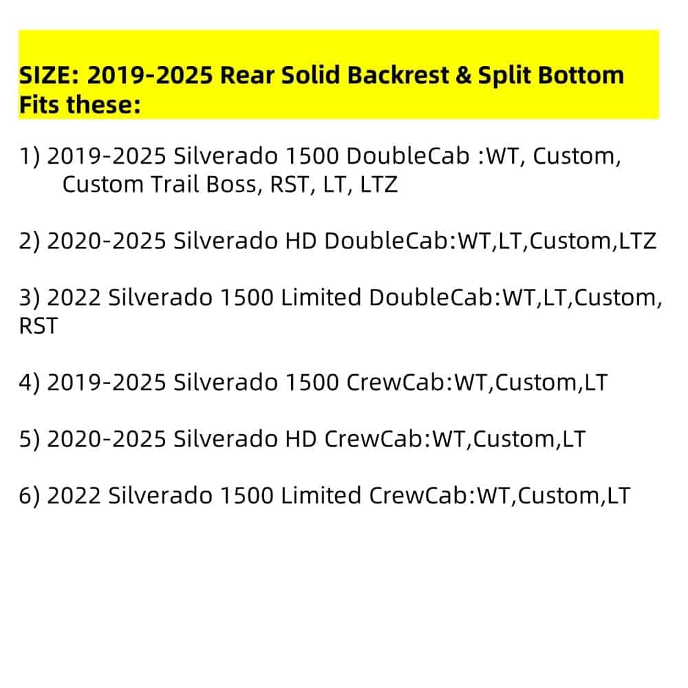 Fundas de asiento para Chevy Silverado 1500 y Sierra 1500 - Imagen 3