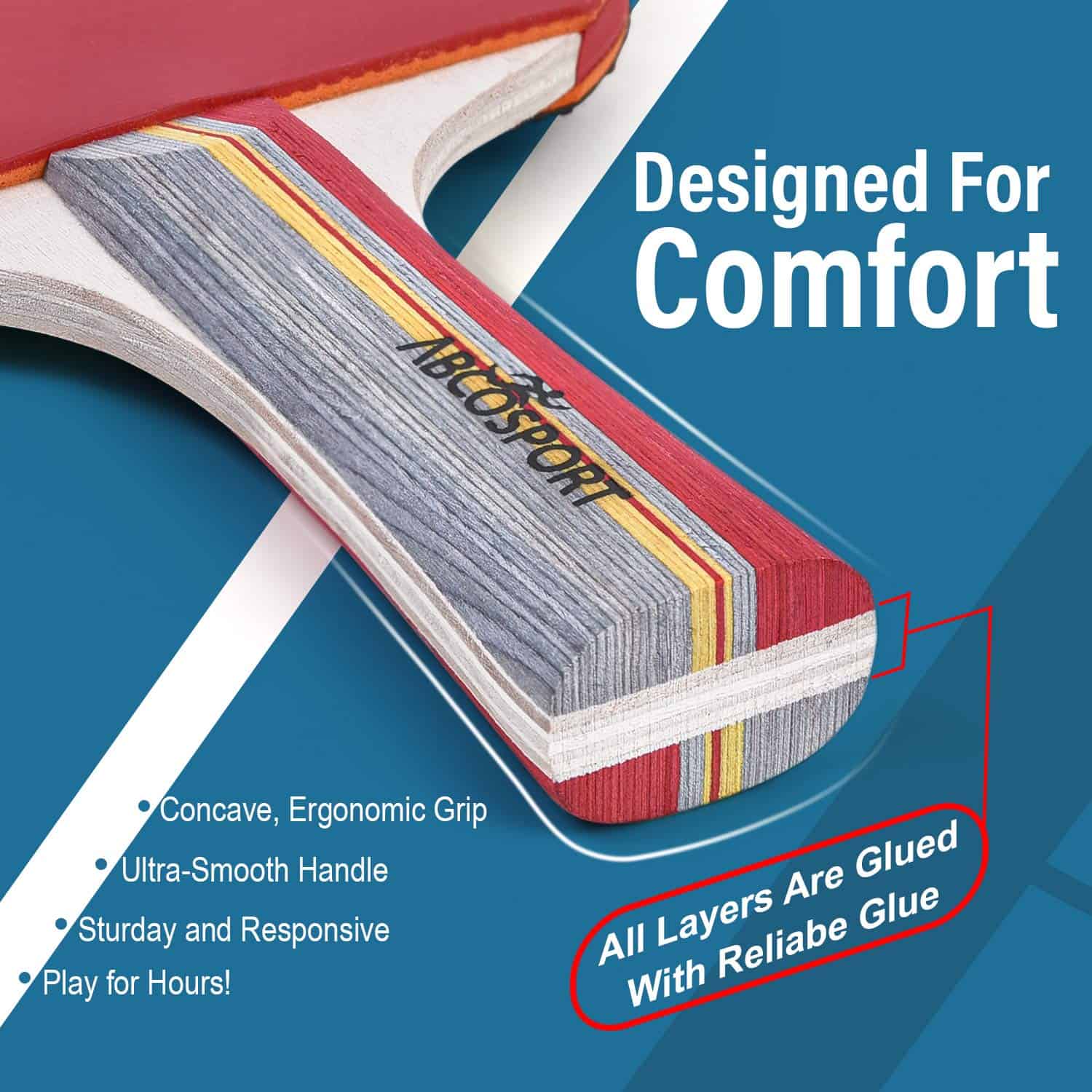 Set de Raquetas y Pelotas de Ping Pong Abco Tech - - Imagen 4