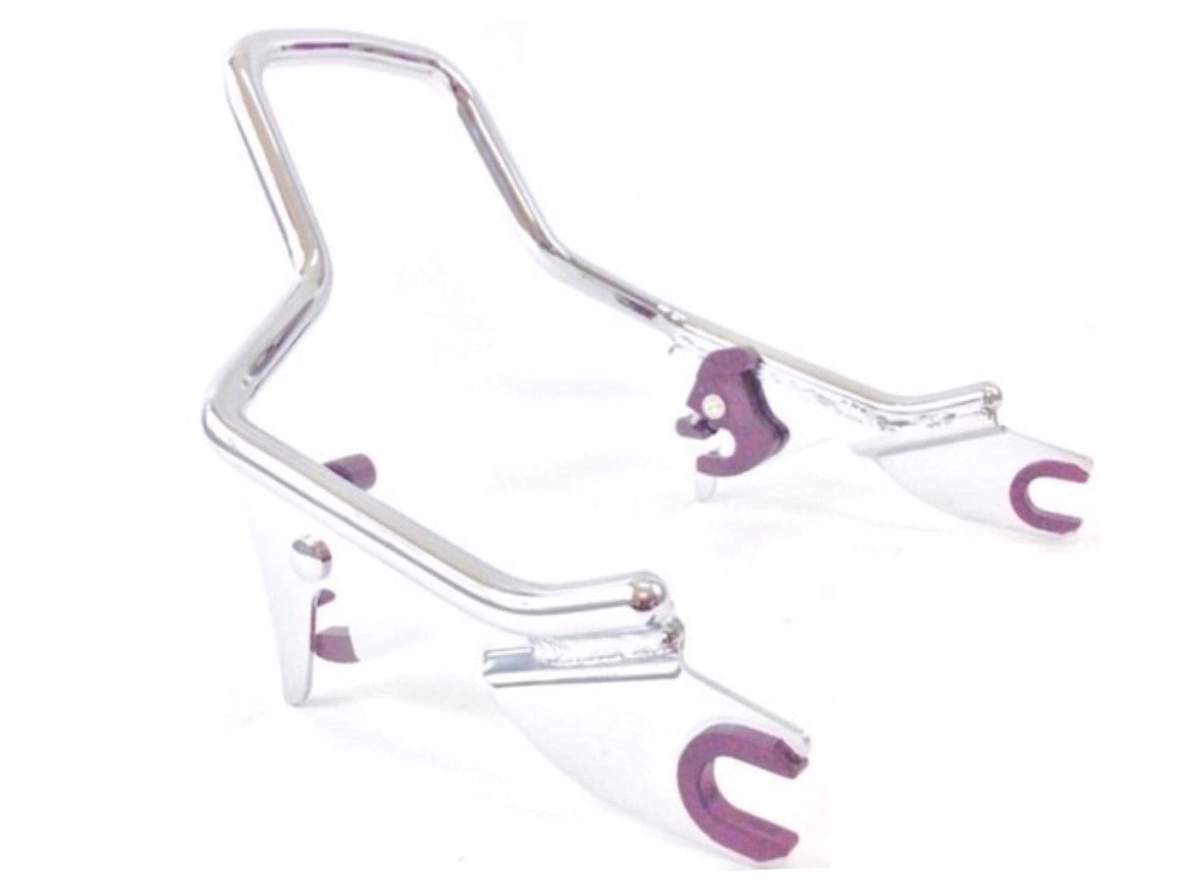 Respaldo desmontable bajo cromado para pasajero Harley - Imagen 4