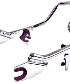 Respaldo desmontable bajo cromado para pasajero Harley