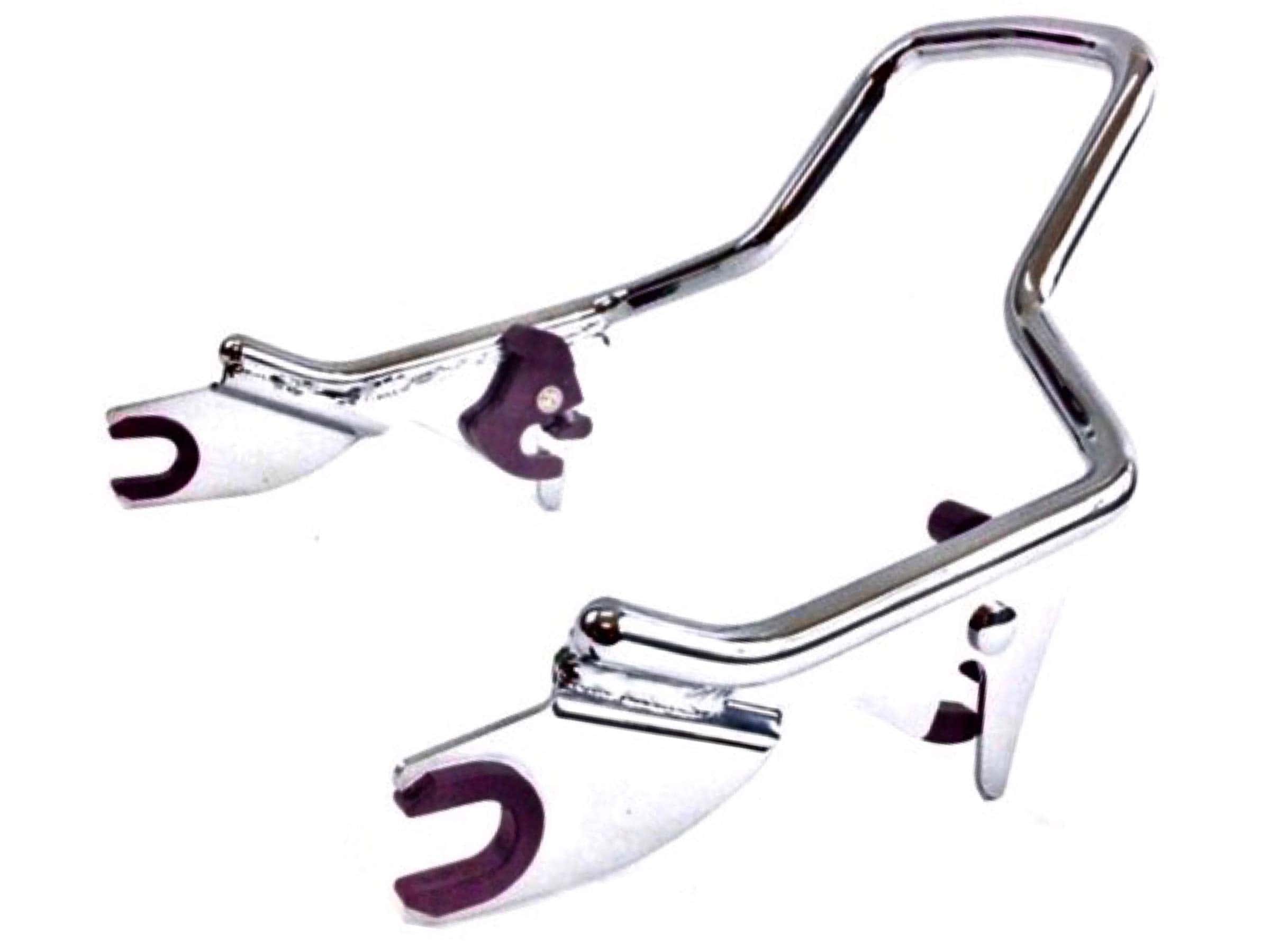 Respaldo desmontable bajo cromado para pasajero Harley