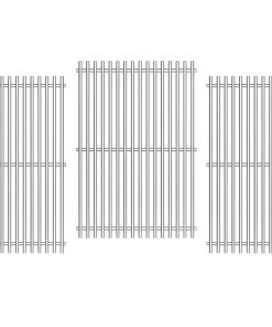 Juego de 3 rejillas y parrillas de acero inoxidable para
