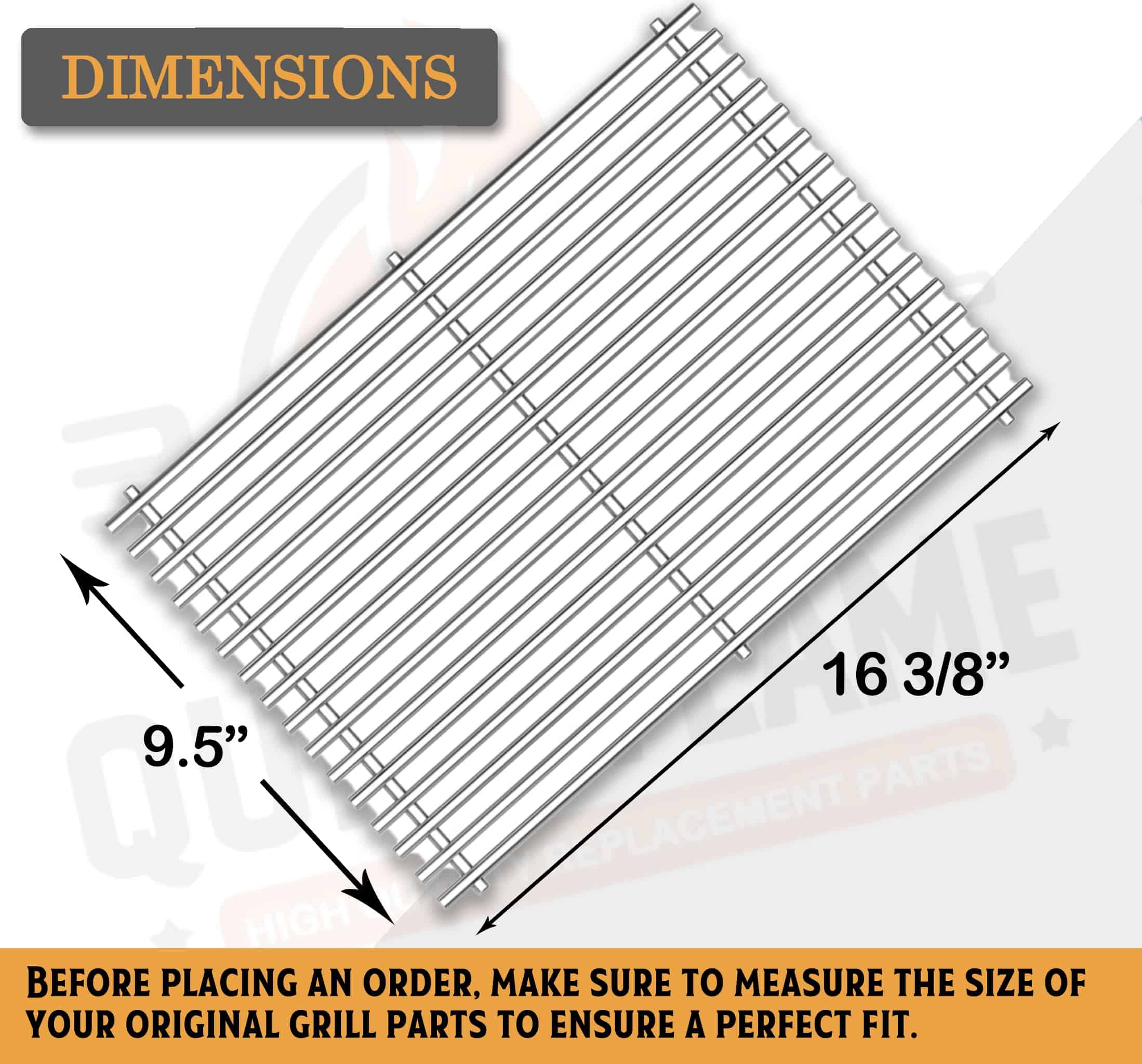 Juego de 3 rejillas y parrillas de acero inoxidable para - Imagen 3