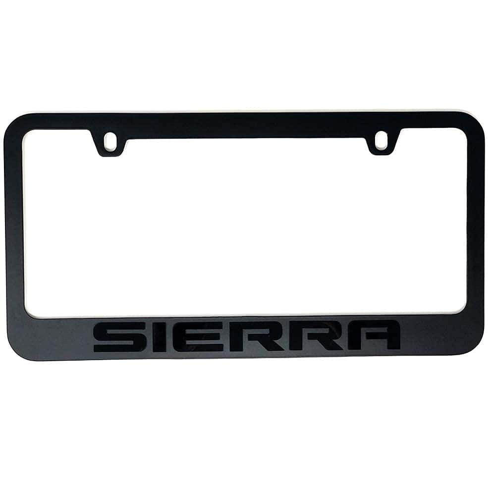 Marco de Placa de Licencia GMC Sierra Stealth Blackout