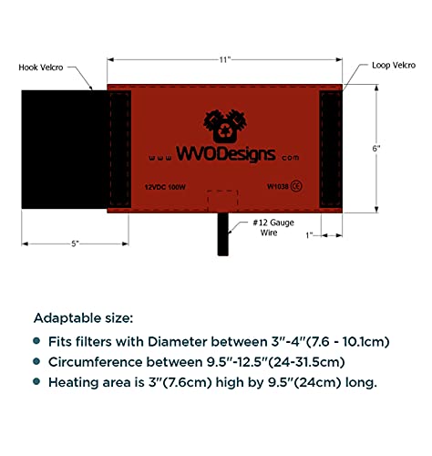 Calentador de Filtro de Combustible Envoltura 9.5" x 3", - Imagen 5