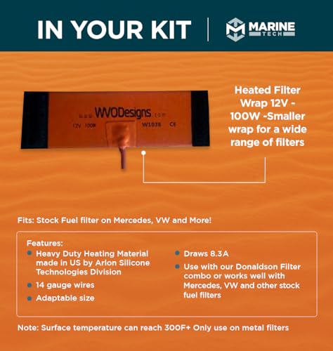 Calentador de Filtro de Combustible Envoltura 9.5" x 3", - Imagen 4
