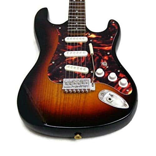 Mini Guitarra Réplica Fender Strat Guitarra Sunburst Modelo - Imagen 3
