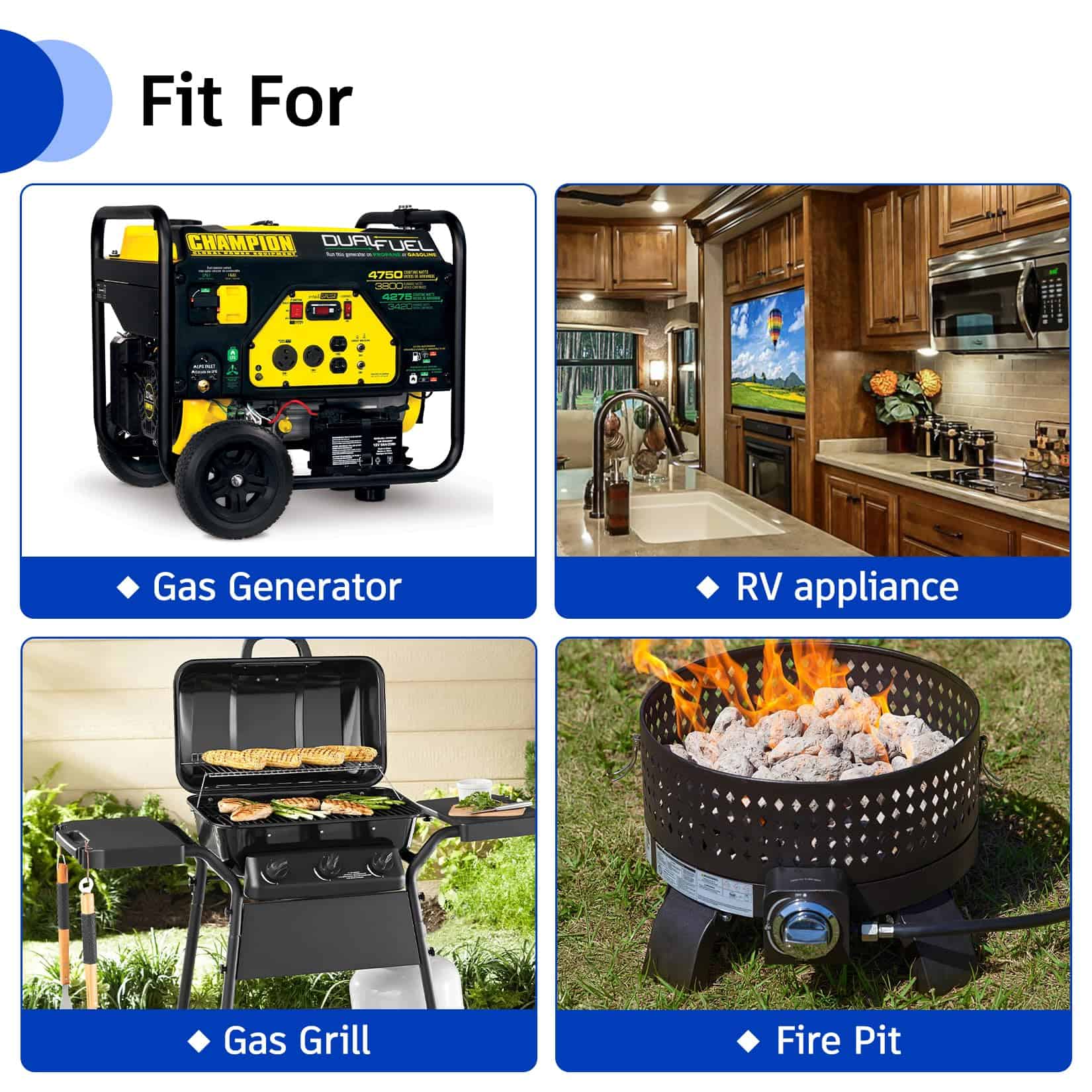 Regulador de propano de dos etapas GGC de 5 pies con - Imagen 8