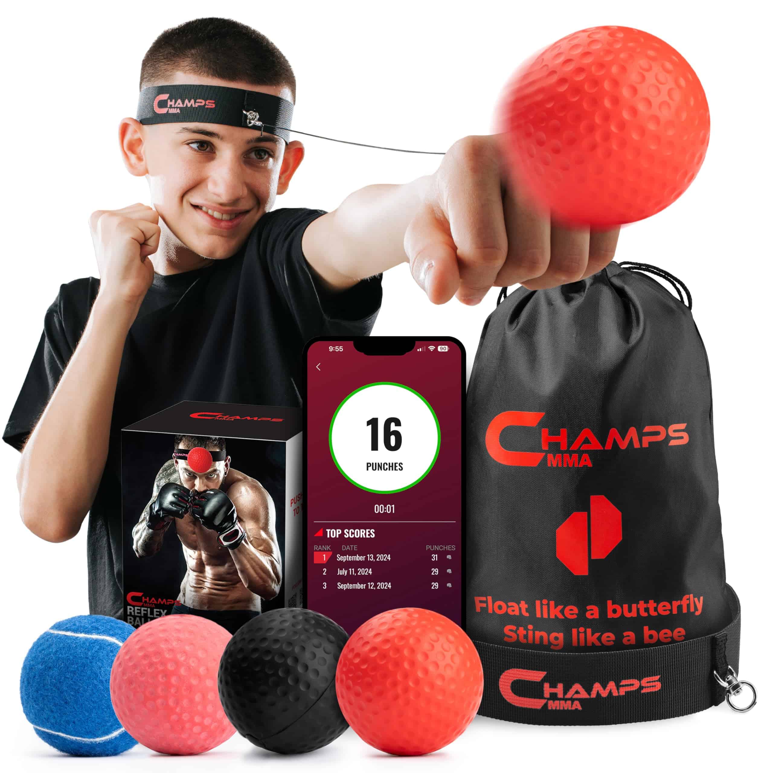 Set de Pelotas de Boxeo con Contador de Golpes App 4