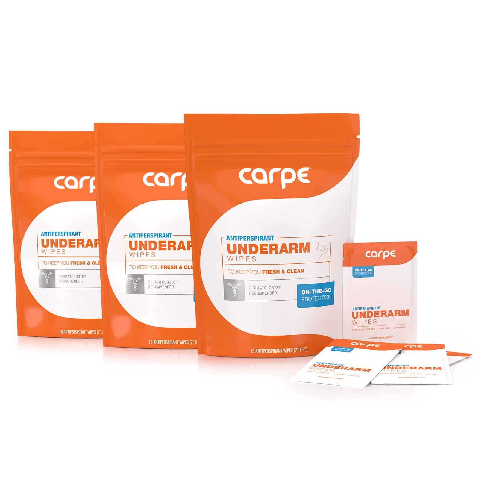 Toallitas Antitranspirantes Carpe On-the-Go para Axilas