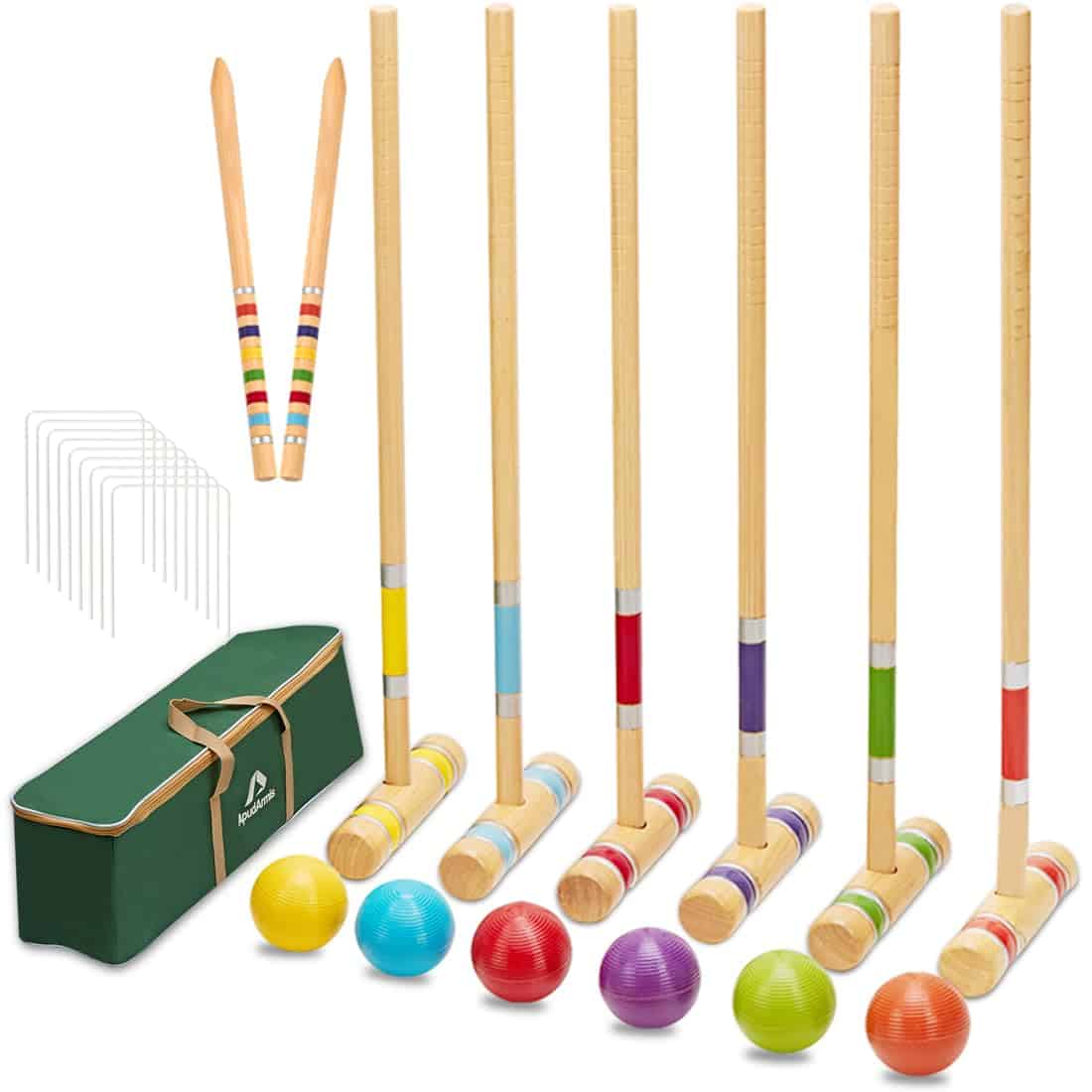 Set de Croquet ApudArmis para Seis Jugadores con Mazos de