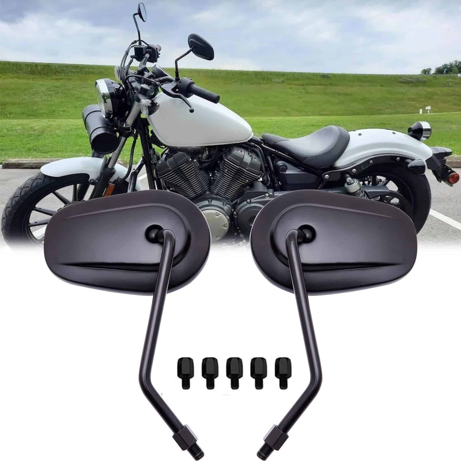 Espejos Retrovisores Ovalados de 8mm 10mm para Motocicleta - Imagen 8