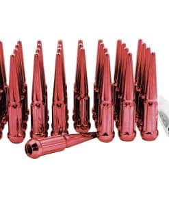 32 Pcs Tuercas de Espiga M14x1.5 4.4" Rojo Llantas de
