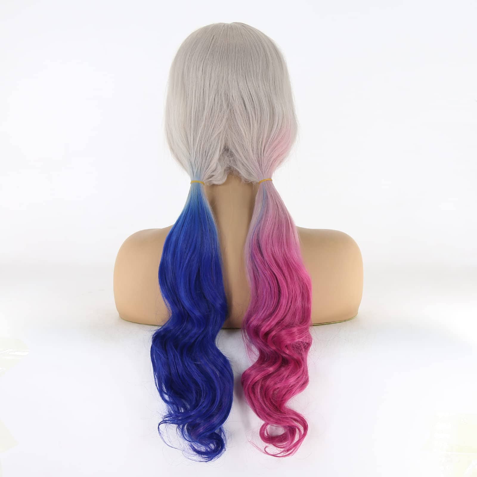 Pelucas de Cosplay de Harley Quinn Sintéticas con Encaje - Imagen 3