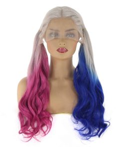 Pelucas de Cosplay de Harley Quinn Sintéticas con Encaje