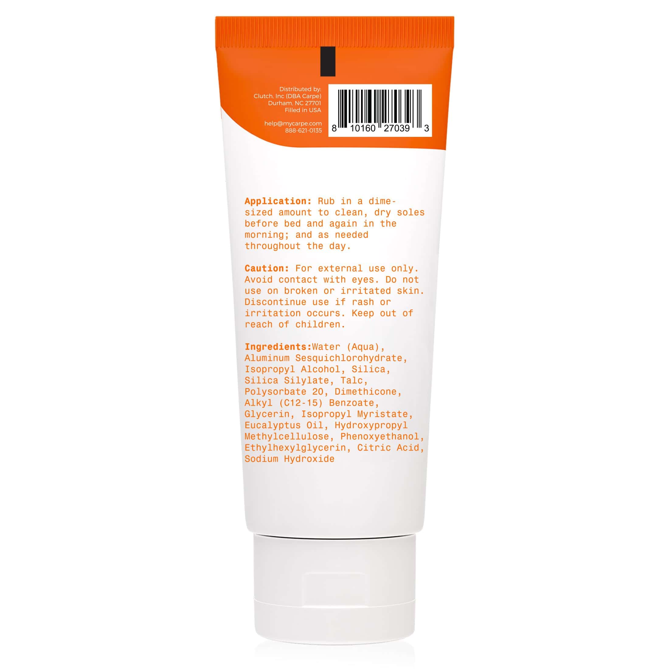 Crema para absorber el sudor en los pies Carpe 3 Tubos CON - Imagen 8