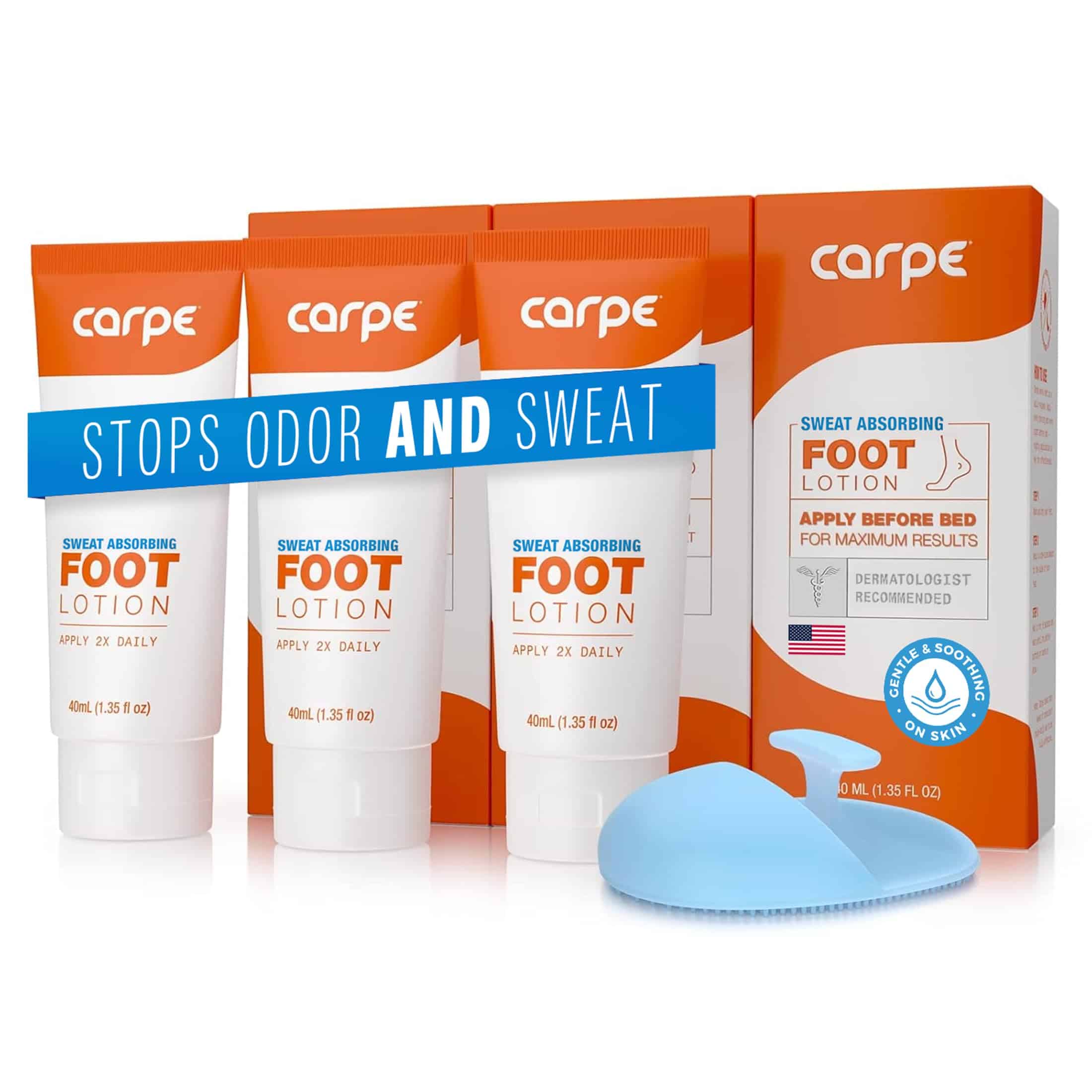 Crema para absorber el sudor en los pies Carpe 3 Tubos CON