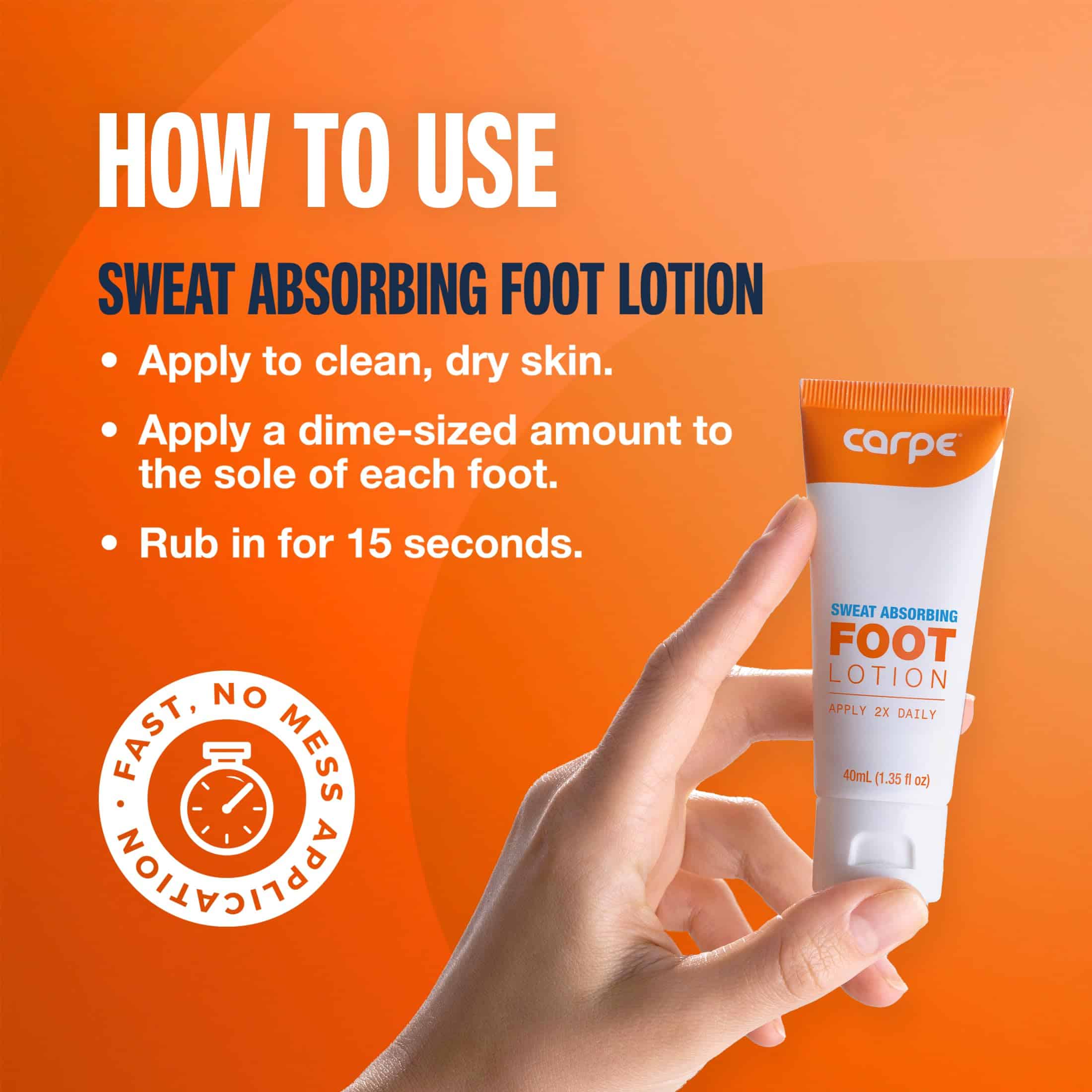 Crema para absorber el sudor en los pies Carpe 3 Tubos CON - Imagen 4