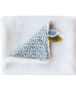 Manta de Felpa Suave y Cálida Doudou et Compagnie - Blanco