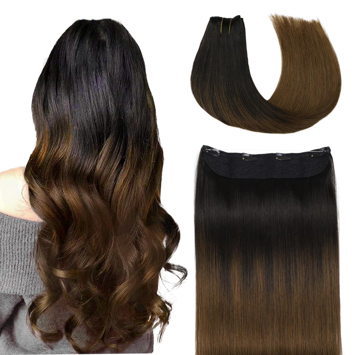 Extensiones de Cabello de Alambre SURNEL Cabello Humano