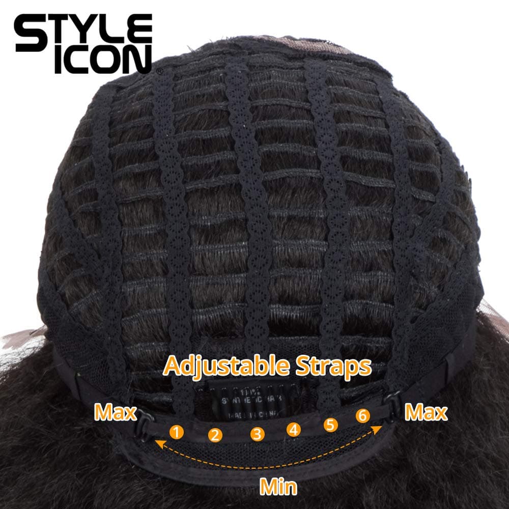 Pelucas Afro Cortas de 14" para Mujeres Negras Wigs Frontal - Imagen 8