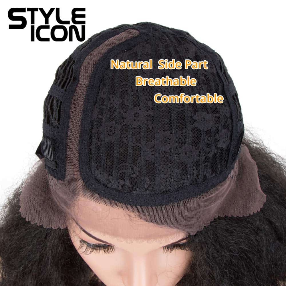 Pelucas Afro Cortas de 14" para Mujeres Negras Wigs Frontal - Imagen 6