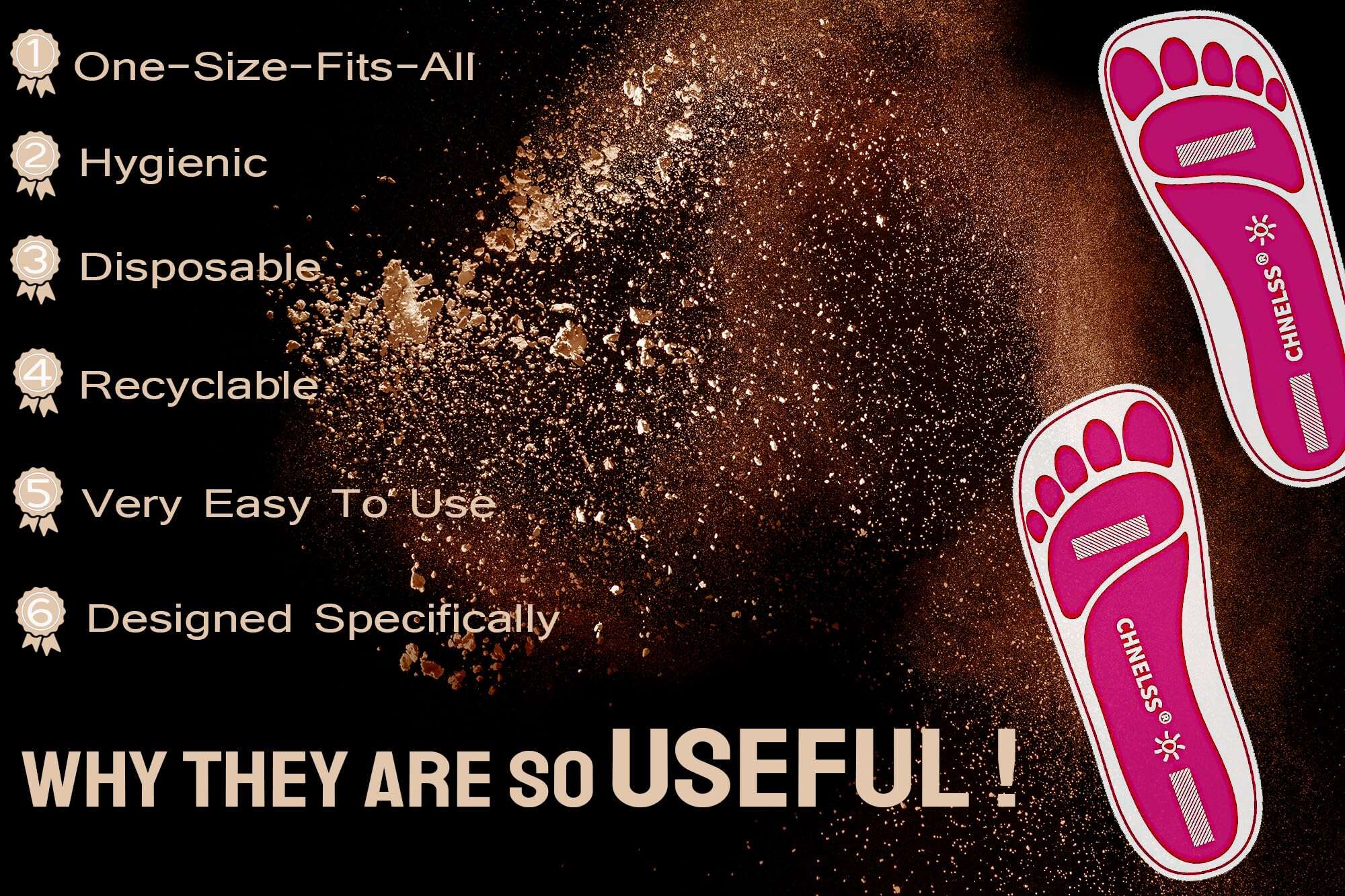 180 Pares (360 pies) de Almohadillas para los Pies de Spray - Imagen 6